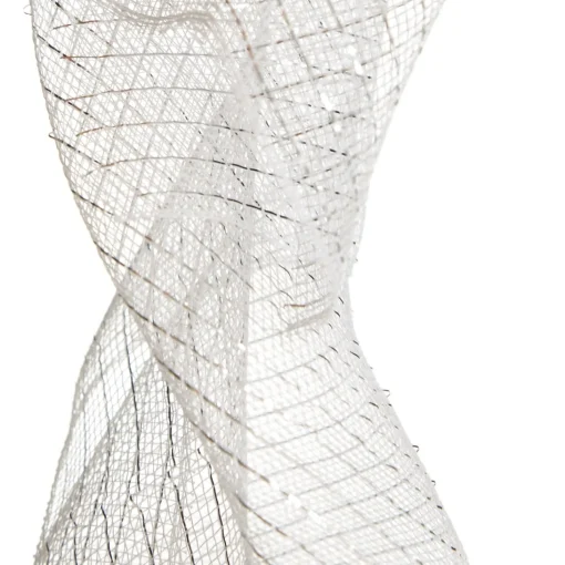 Metallic White Decomesh Roll Cheap
