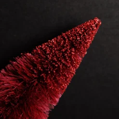 Mini Burgundy Bottle Brush Tree - Set of 2 Store