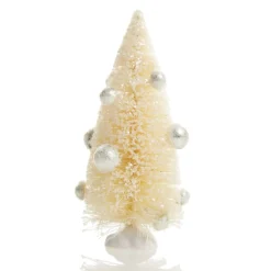 Mini Ivory Bottle Brush Tree with Pearls - Set of 2 Shop