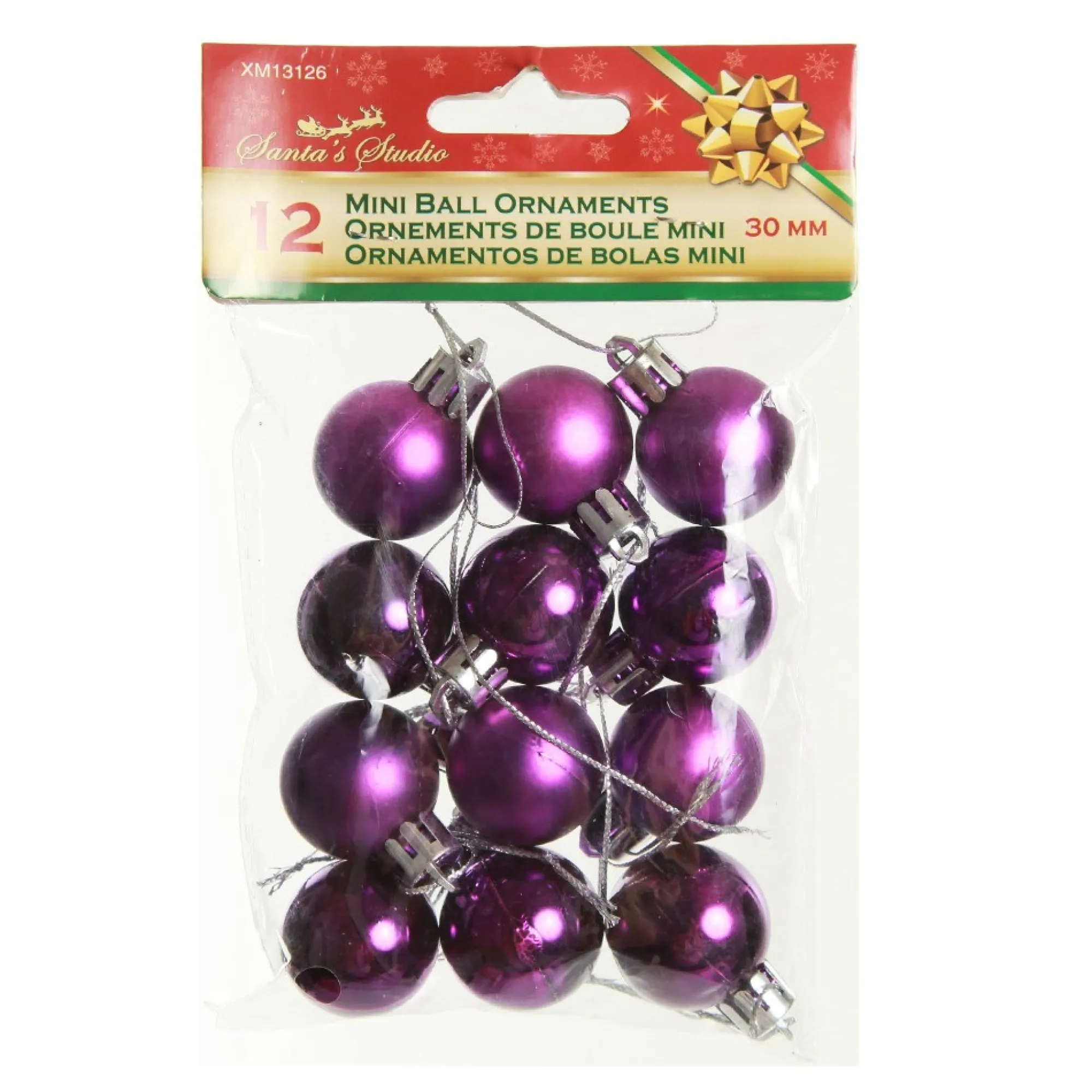 Mini Shatterproof Christmas Baubles - Pack of 12 Best Sale