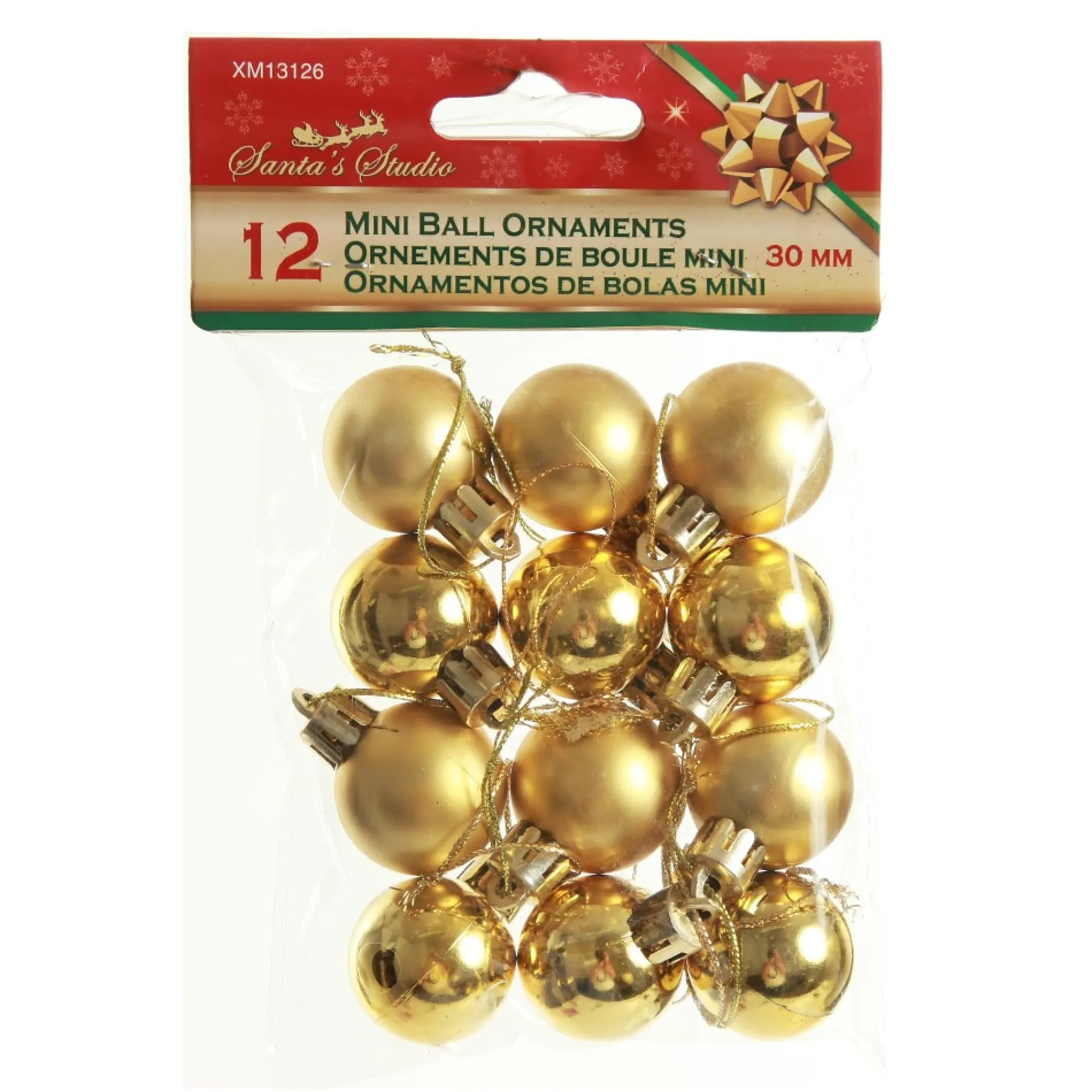 Mini Shatterproof Christmas Baubles - Pack of 12 Best Sale