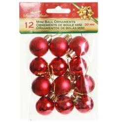 Mini Shatterproof Christmas Baubles - Pack of 12 Best Sale