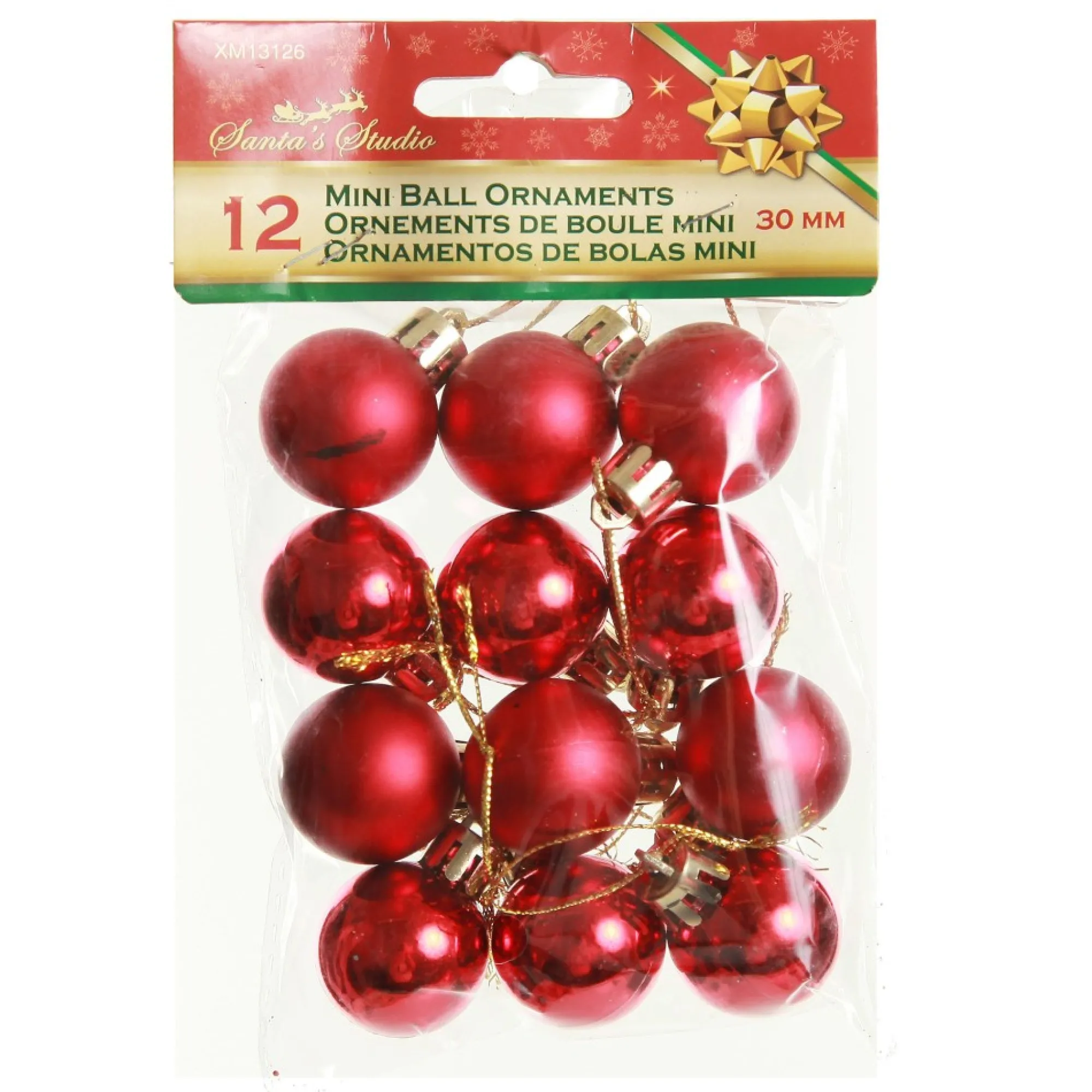 Mini Shatterproof Christmas Baubles - Pack of 12 Best Sale