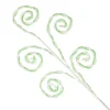 Mint and White Chenille Stick Candy Cane Christmas Pick Cheap