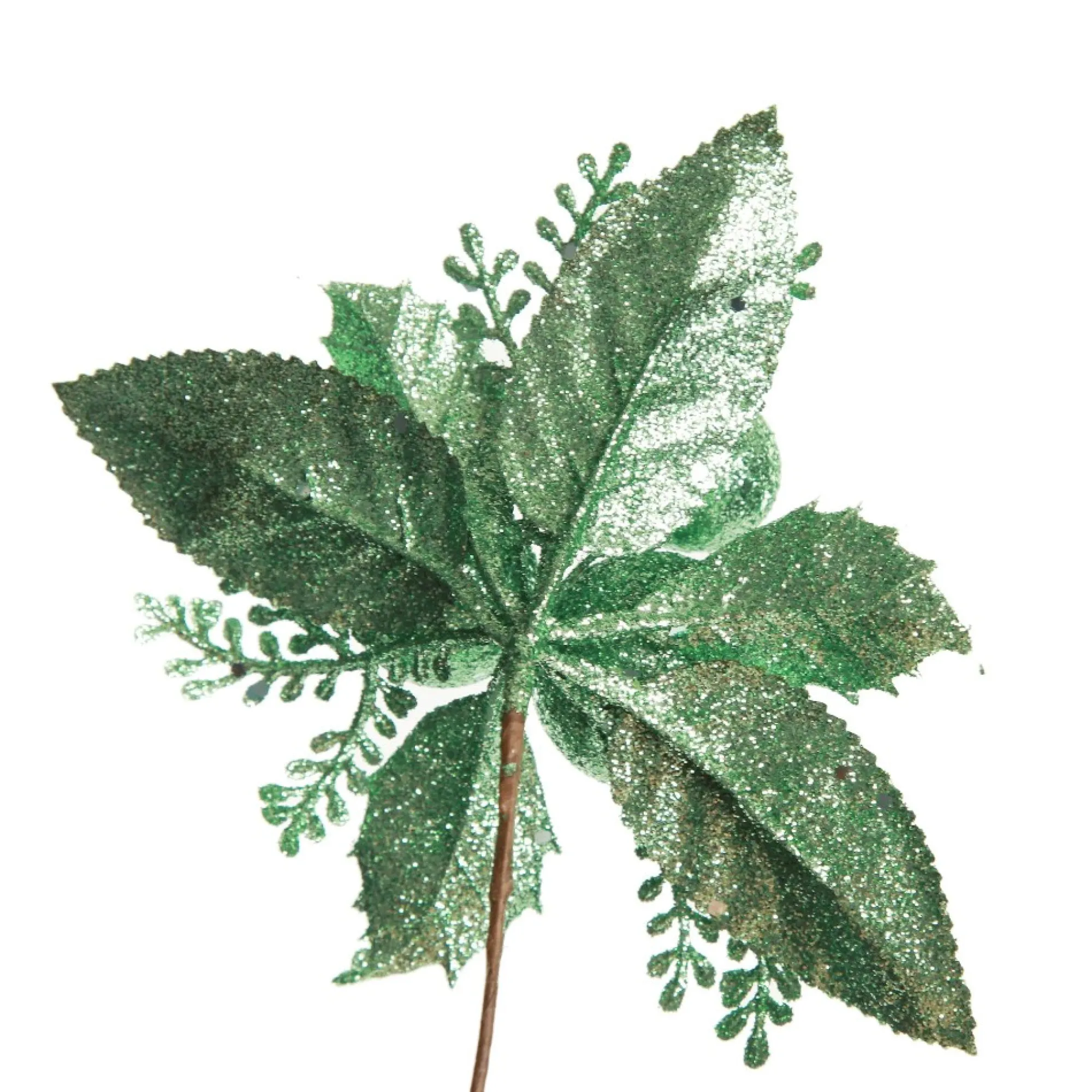 Mint Glitter Ball and Leaf Pick - Set of 2 Mint Glitter Ball And Leaf Pick - Set Of 2 Cheap