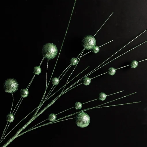 Mint Glitter Ball Spray Pick Hot