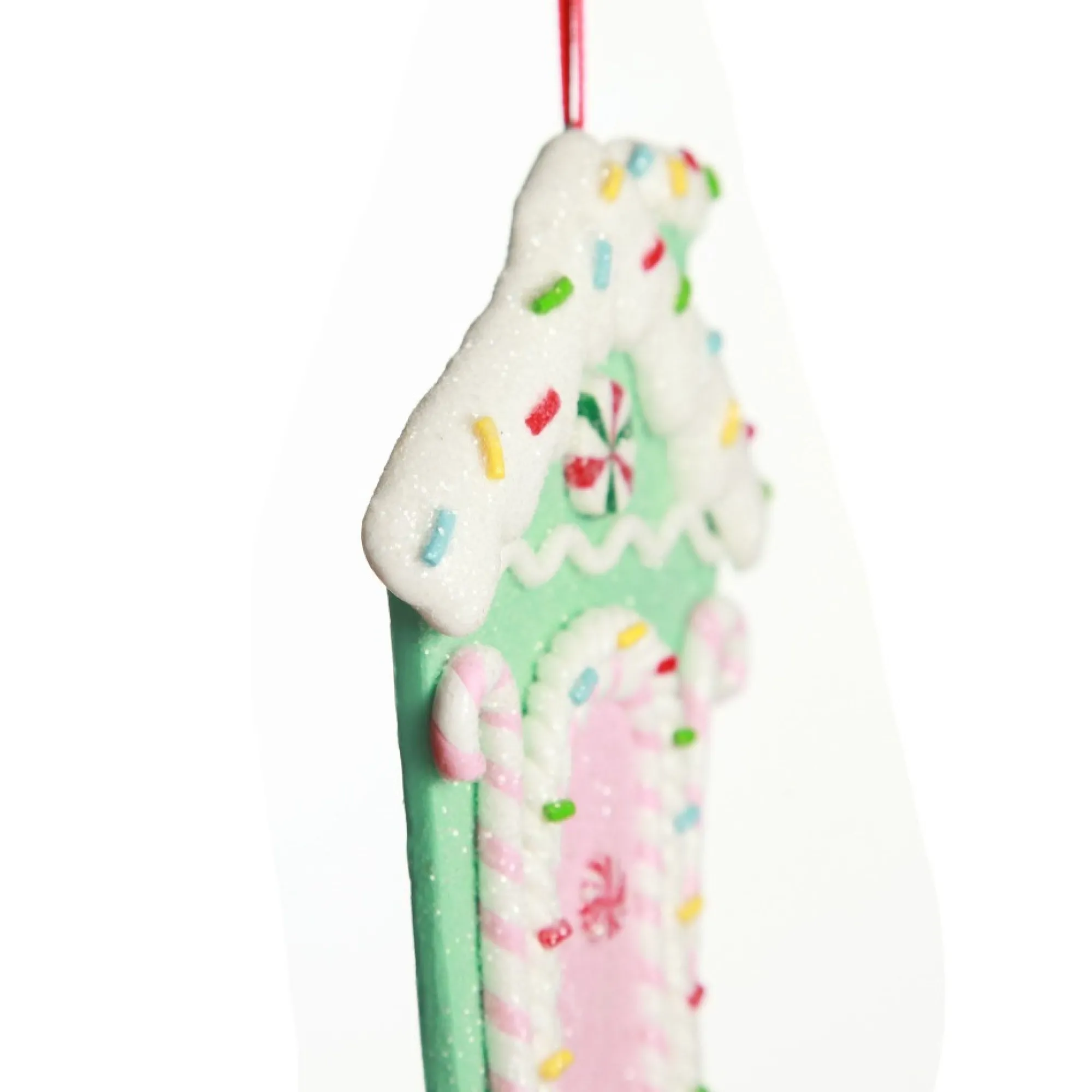 Mint Green Candy Gingerbread House Tree Decoration Store