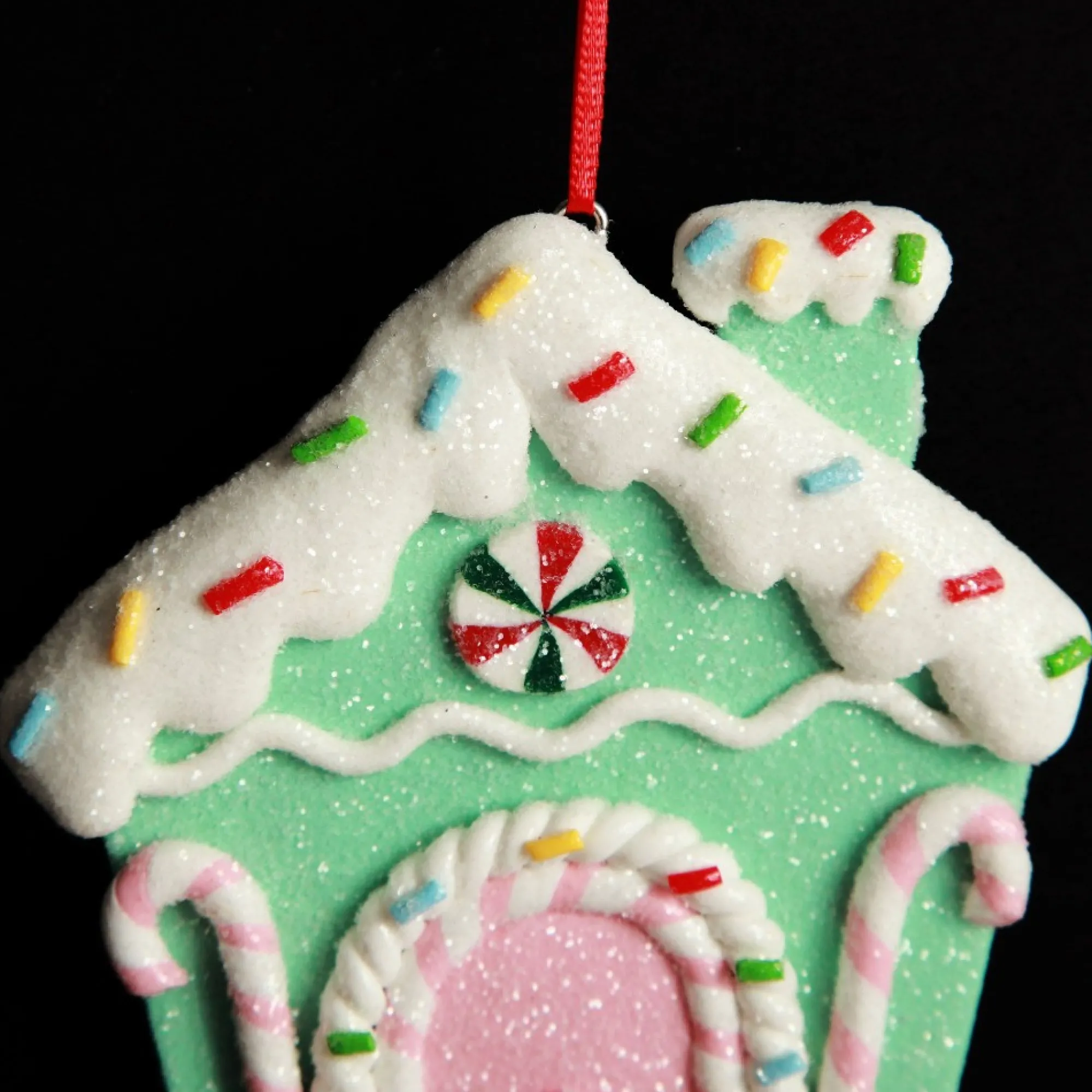 Mint Green Candy Gingerbread House Tree Decoration Store