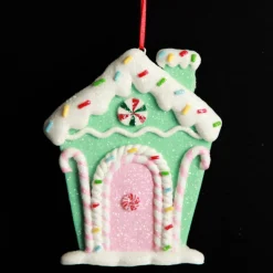 Mint Green Candy Gingerbread House Tree Decoration Store