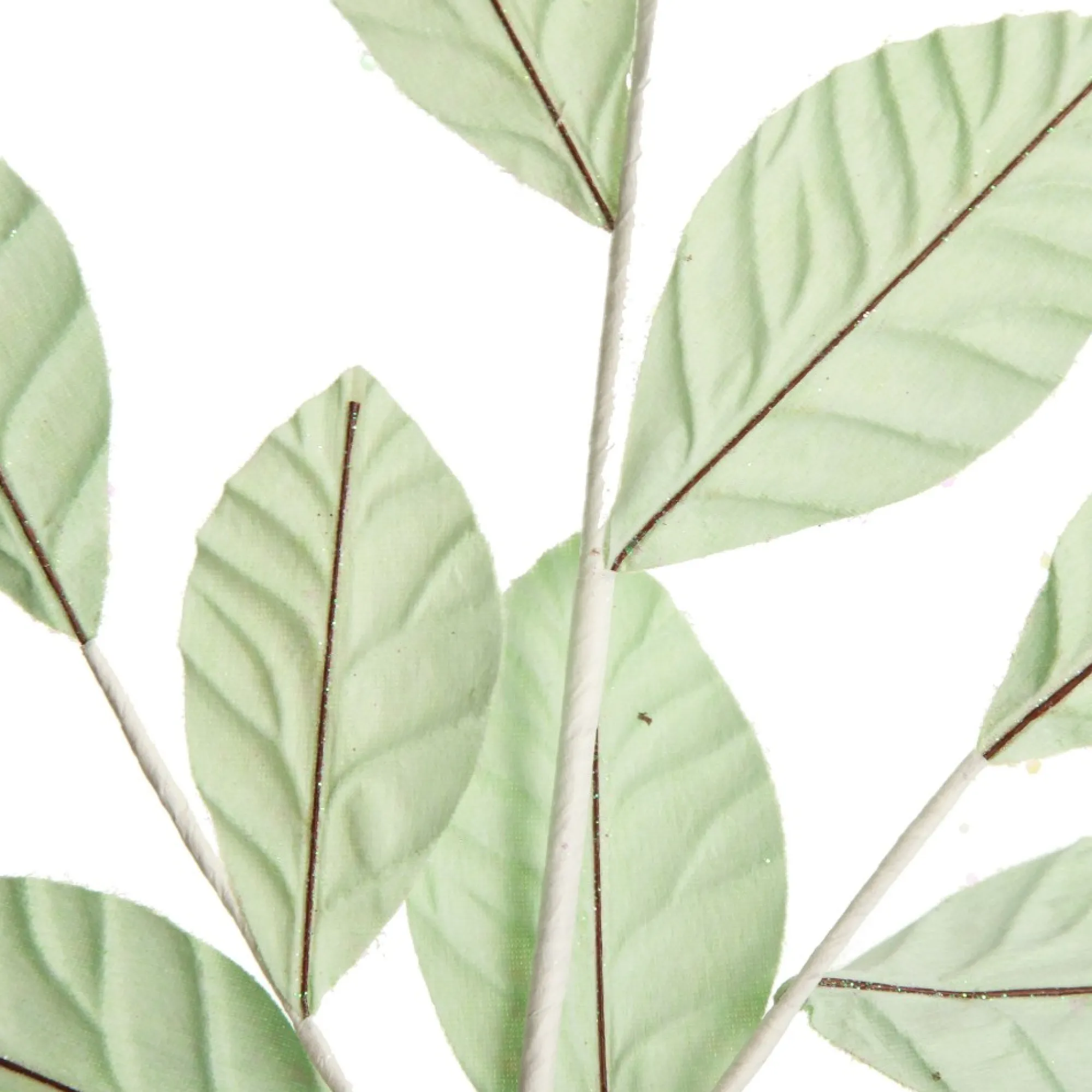 Mint Green Glitter Leaf Spray New