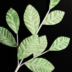 Mint Green Glitter Leaf Spray New