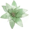 Mint Green Lily Flower Stem with Gold Glitter Trim Hot