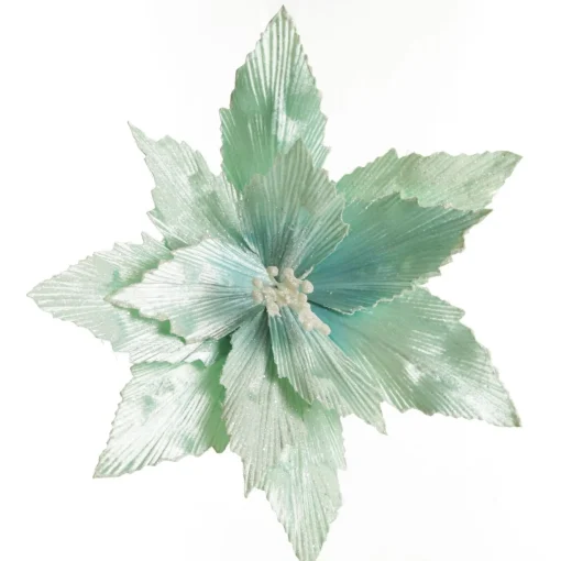 Mint Poinsettia Flower Clip Best