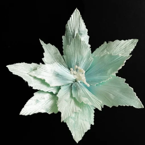 Mint Poinsettia Flower Clip Best