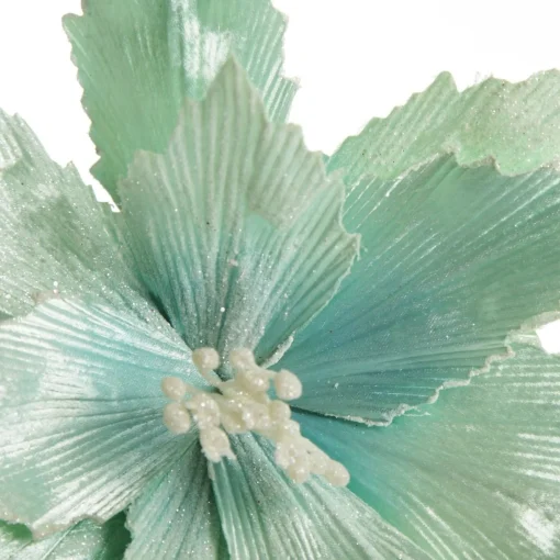 Mint Poinsettia Flower Clip Best