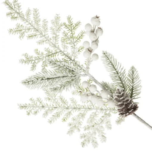Mixed Pine and Cone Snowy Christmas Spray Store