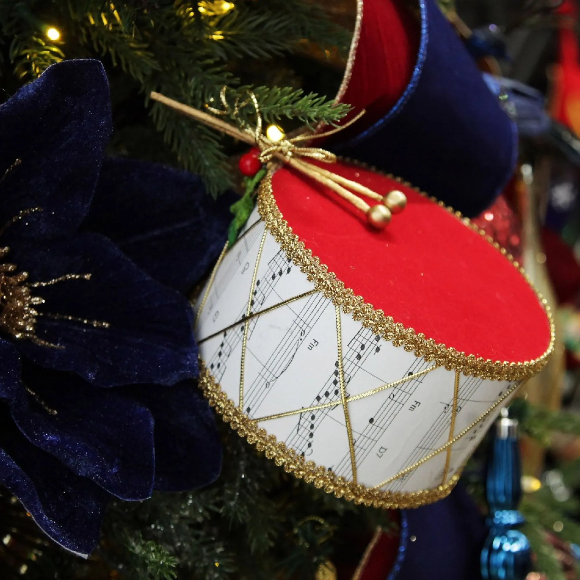 Musical Note Christmas Drum Tree Decoration Cheap