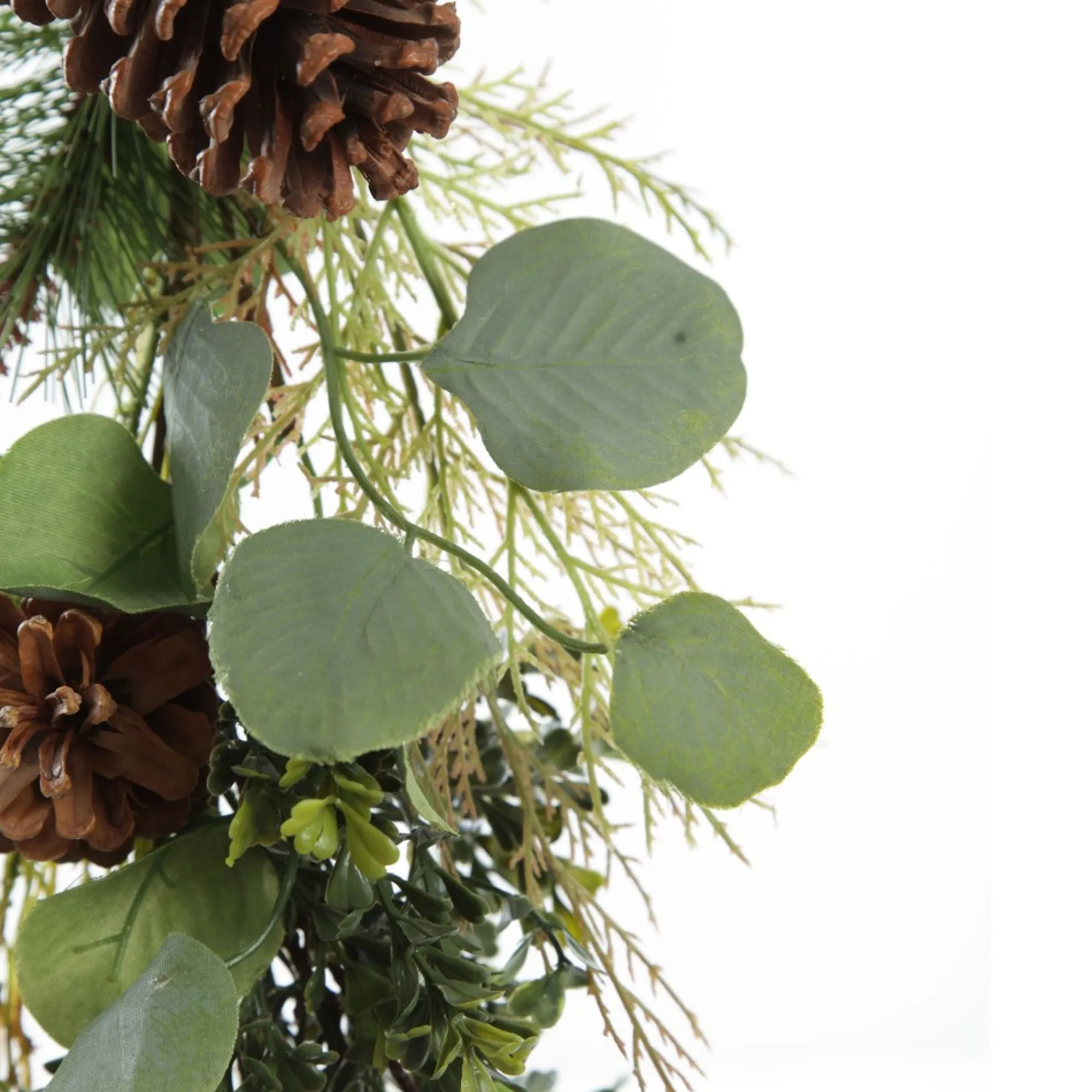 Native Eucalyptus Leaf Christmas Spray with Pinecones New