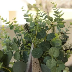 Native Eucalyptus Leaf Christmas Spray with White Berries Online