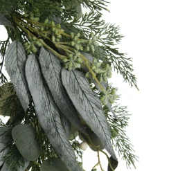 Native Eucalyptus Leaf Christmas Wreath with White Berries Cheap