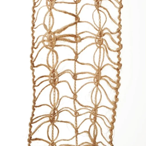 Natural Jute Loose Weave Ribbon - Design C Lace Store