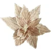 Natural Poinsettia Flower Clip with White Trim Flash Sale