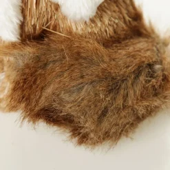 Natural Sisal Fox with white fluffy scarf Cheap