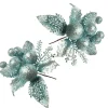 Pale Blue Glitter Ball and Leaf Pick - Set of 2 Pale Blue Glitter Ball And Leaf Pick - Set Of 2 Best