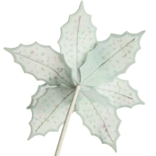Pale Blue Poinsettia Flower Stem with Multicoloured Sprinkles Cheap