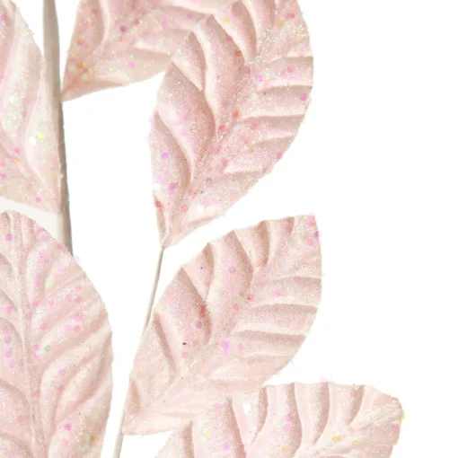 Pale Pink Glitter Leaf Spray Cheap