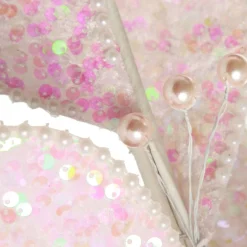 Pale Pink Sequin Leaf Garland Hot