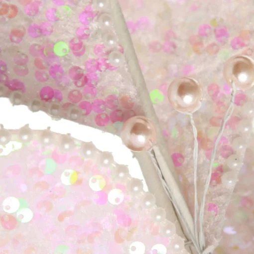 Pale Pink Sequin Leaf Garland Hot