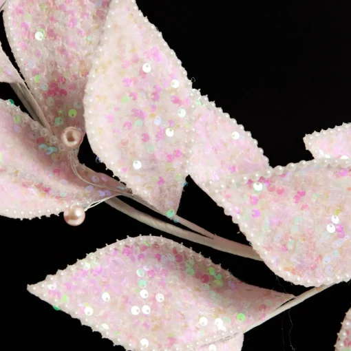 Pale Pink Sequin Leaf Garland Hot
