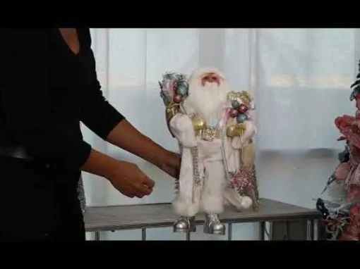 Pastel and White Santa Christmas Ornament Fashion