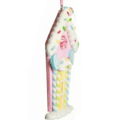 Pastel Pink Candy Gingerbread House Tree Decoration Best