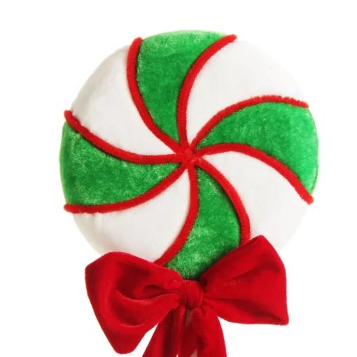 Peppermint Velvet Lollipop in Candy Cane Stripe Topiary Pot Clearance