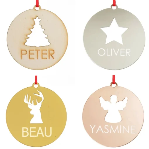 Personalised Angel Cutout Christmas Decoration Clearance