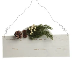 Personalised Arched Country Christmas Wood Plaque with White Berry Flash Sale