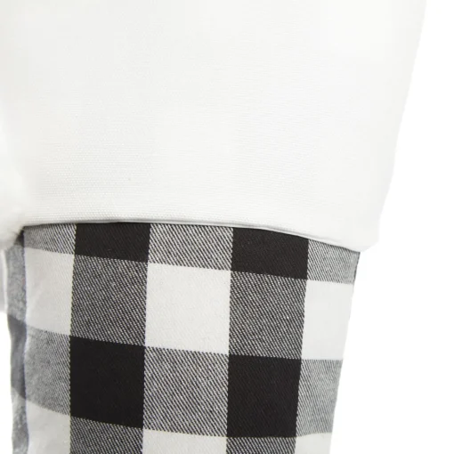 Personalised Black and White Buffalo Check Christmas Stocking Fashion