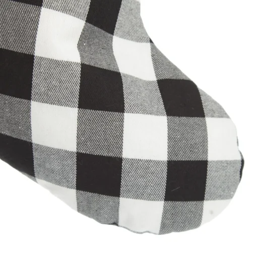 Personalised Black and White Buffalo Check Christmas Stocking Fashion