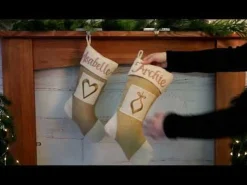 Personalised Burlap Bauble Christmas Stocking Outlet