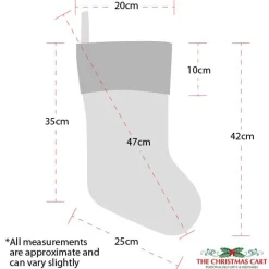 Personalised Burlap Poinsettia Christmas Stocking Store