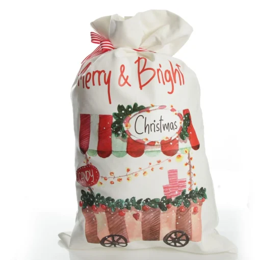 Personalised Christmas Candy Shop Santa Sack Sale