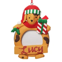 Personalised Christmas Dog Photo Frame Decoration Discount