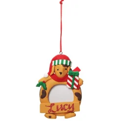 Personalised Christmas Dog Photo Frame Decoration Discount
