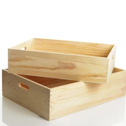 Personalised Christmas Eve Wooden Crate - Scroll Design Cheap