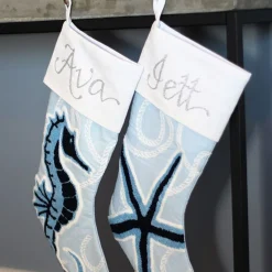 Personalised Coastal Starfish Christmas Stocking Clearance
