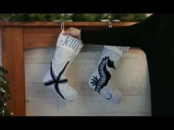 Personalised Coastal Starfish Christmas Stocking Clearance