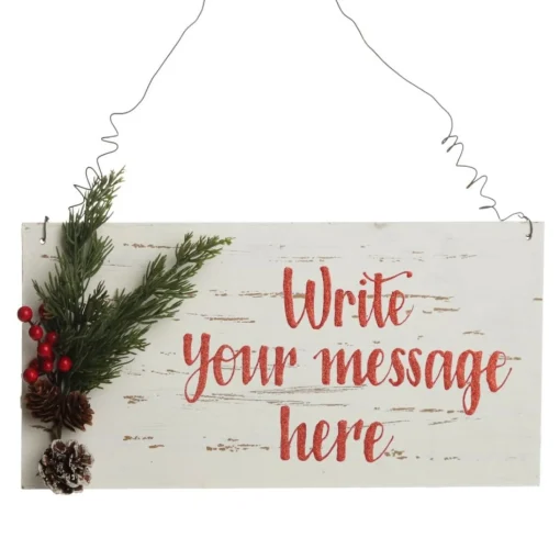 Personalised Country Christmas Wood Plaque with Red Berry Best Sale