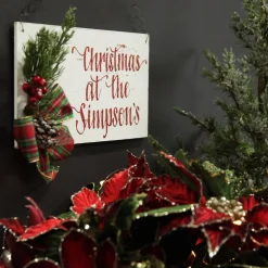 Personalised Country Christmas Wood Plaque with Red Berry Best Sale